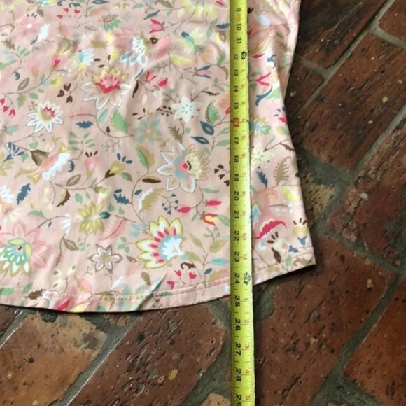 Christopher & Banks Artistic Floral V-Neck Missy Tee szM - Picture 7 of 9